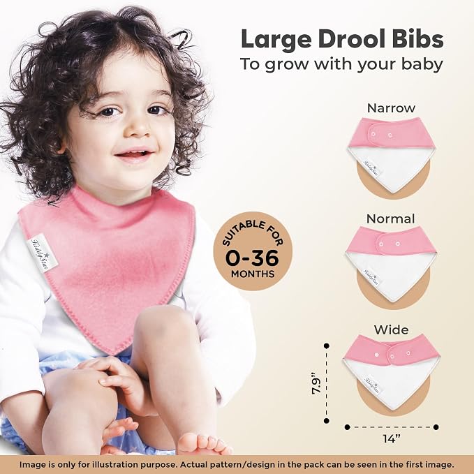 Organic Cotton Baby Bibs for Boys & Girls – Soft, Absorbent Teething & Drool - Image 4