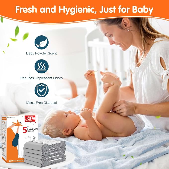 5 Pack Refills Compatible with DEKOR MINI Diaper Pails | 20% Extra Length - Image 5
