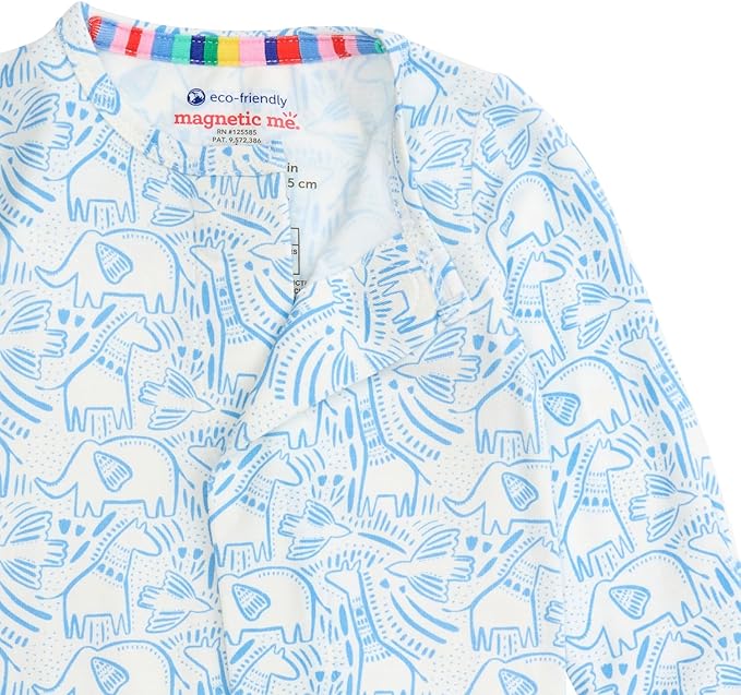 Magnetic Me Boys Modal Magnetic Baby Footie Pajamas | Silky Soft Modal Fabric | - Image 3