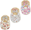 Baby Girls Floral Print Bibs, Reversible Burp Cloth Set by Esumun