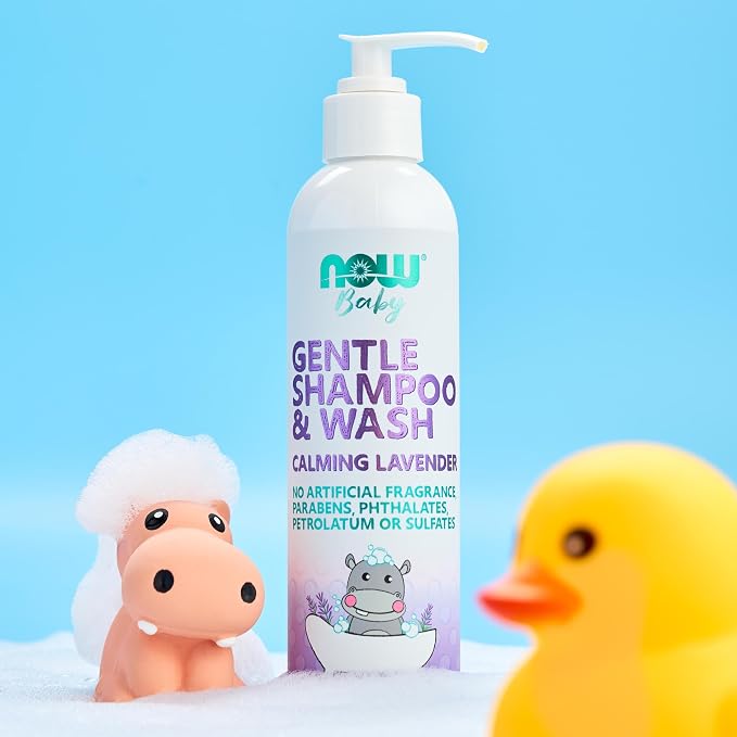 NOW Baby, Gentle Shampoo and Wash, Calming Lavender, Paraben Free, 8 Fluid - Image 4