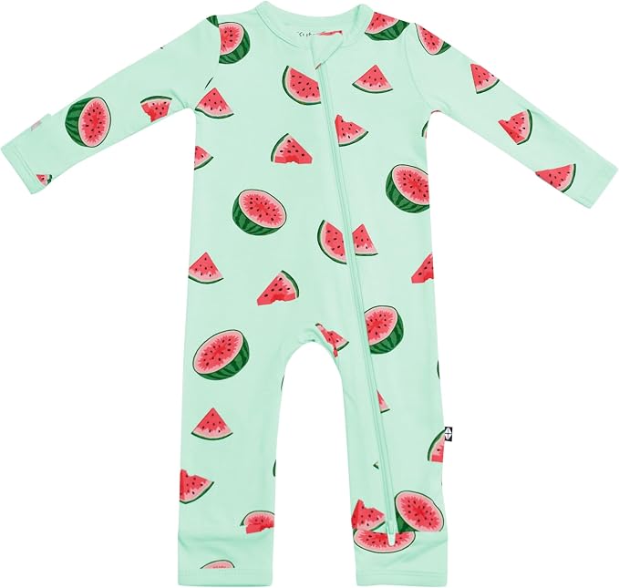 KYTE BABY Unisex Rayon Made From Bamboo Zippered Rompers 0-24 Months by KYTEBABY