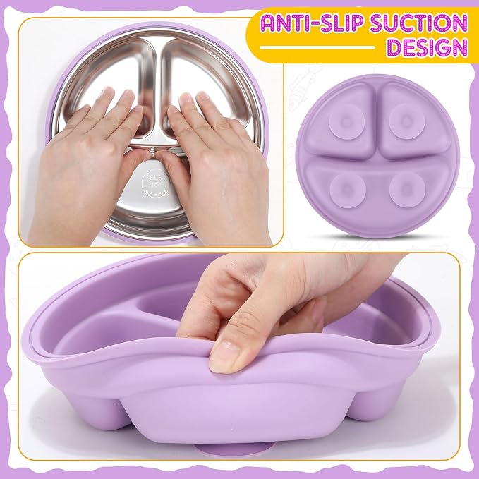 Nuogo 1 Pcs Stainless Steel Baby Suction Plates - Image 7