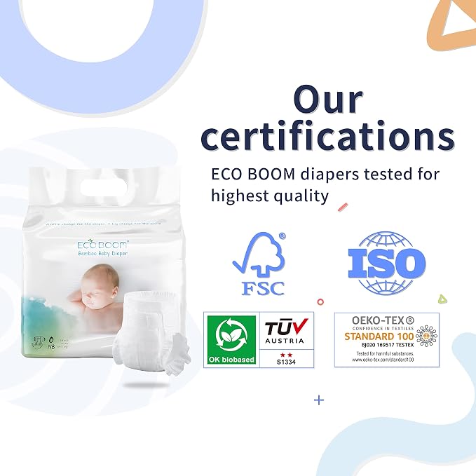 ECO BOOM Preemie Diapers, Viscose from Bamboo Diapers, Natural Soft Disposable - Image 3