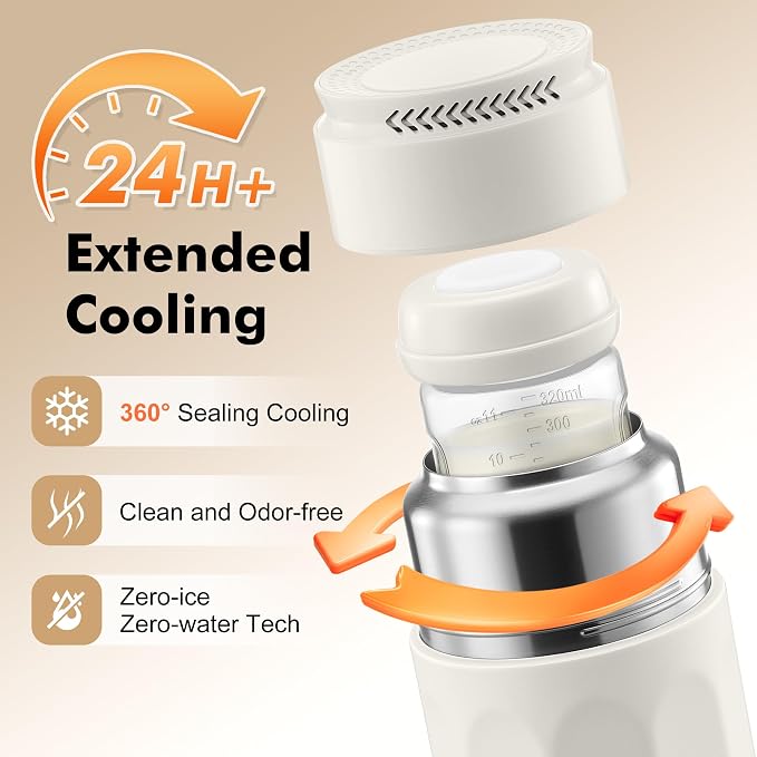Portable Breast Milk Cooler - 11oz Breast Milk Cooler Bottle - Image 3