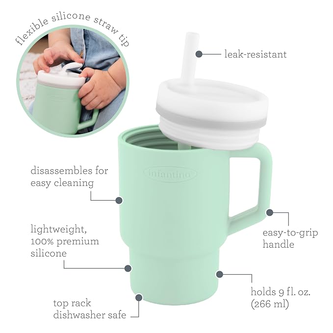 Infantino My 1st Tumbler, Silicone Sippy Cup - Image 5