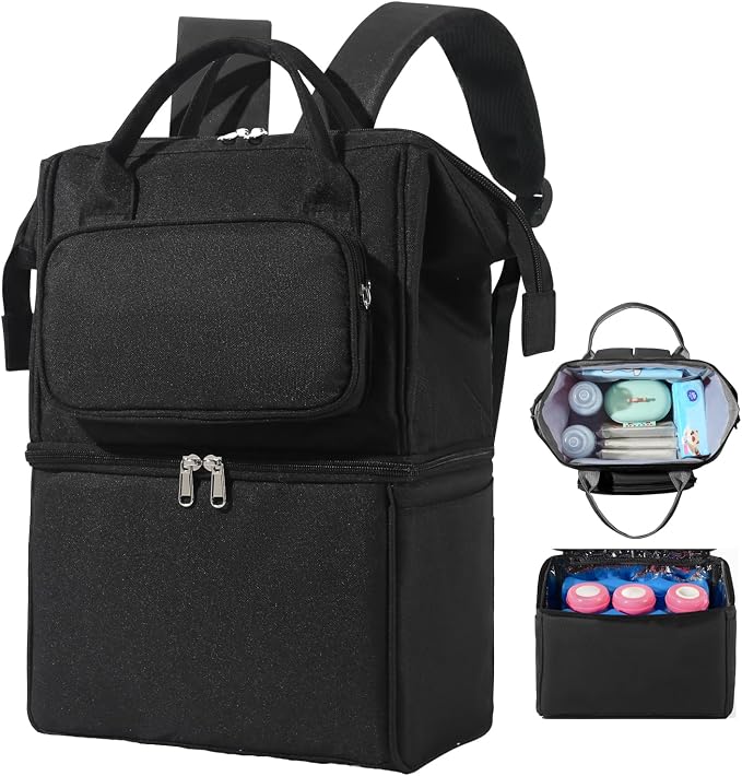 Insulated Bottle Cooler Bag, Holds 6×9oz, 18L Large 2-n-1 Backpack Lunch Bag by Unknown