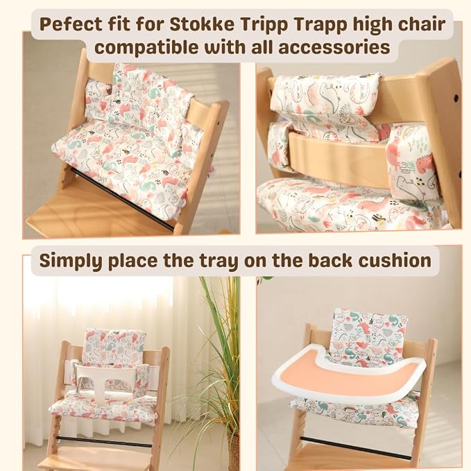 Waterproof & Compatible Stokke Tripp Trapp Cushion Set - Image 4