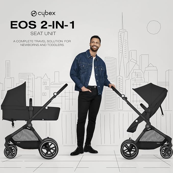 Cybex EOS 2-in-1 Stroller, Moon Black - Image 2