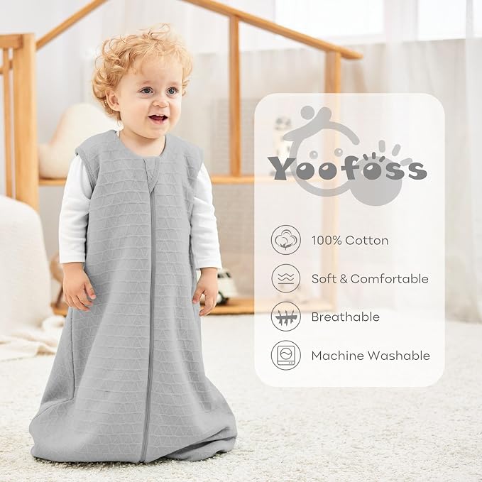 Yoofoss Baby Sleep Sack 0-6 Months, 2.0 TOG Baby Wearable Blanket - Image 2