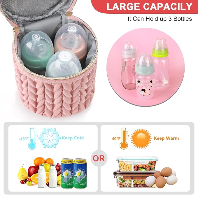 Accmor Breastmilk Cooler Bag, Insulated Baby Bottle Cooler Tote Bags - Image 2
