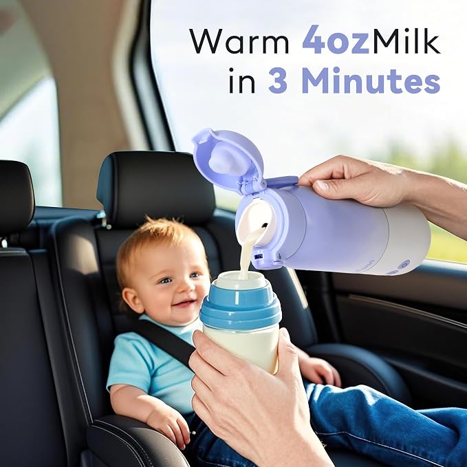 Portable Bottle Warmer for Travel, Dual Heating Modes Baby Milk Warmer On The - Image 4