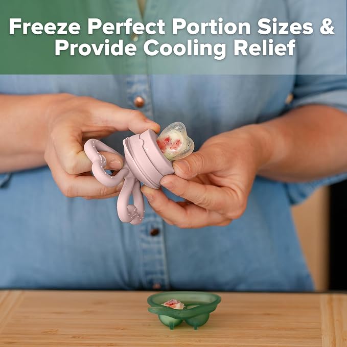 Haakaa Clover Baby Fruit Feeder Teether & Mini Freezer Nibble Tray – BPA-Free - Image 5