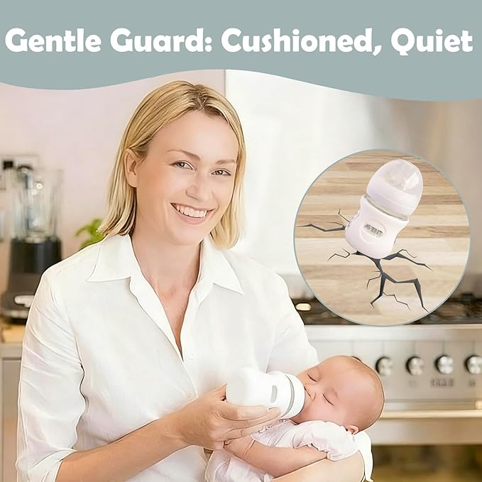 4 Pack Silicone Sleeves for Avent Natural Glass Baby Bottles, Anti Breakage - Image 6