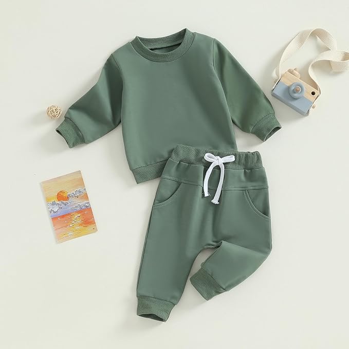 Tiaham Baby Boy Clothes Girl Outfits Fashion Sweatshirt Sweat Pant Kids Toddler - Image 9