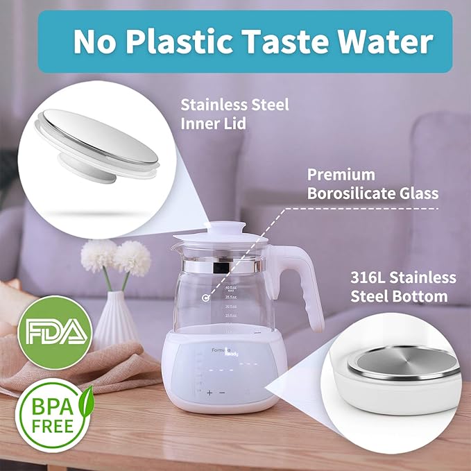 Baby Water Kettle- One Button Boil Cool Down and Keep Warm at Perfect - Image 6