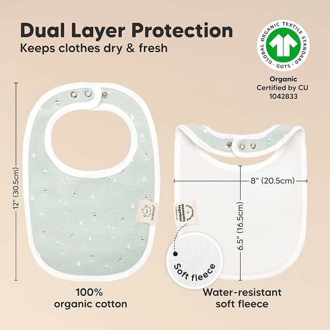 8-Pack Organic Baby Bibs for Boys, Girls - Image 3