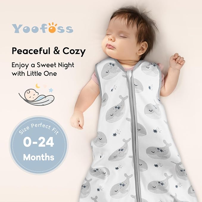 Yoofoss Baby Sleep Sack 12-18 Months 0.5 Tog Wearable Blanket - Image 7