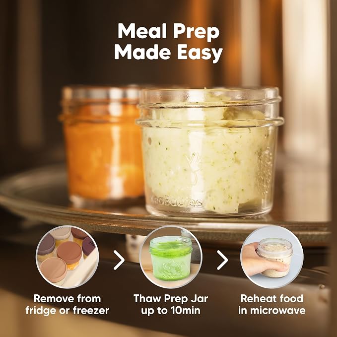 KeaBabies 12pk 4oz Glass Baby Food Containers - Image 9