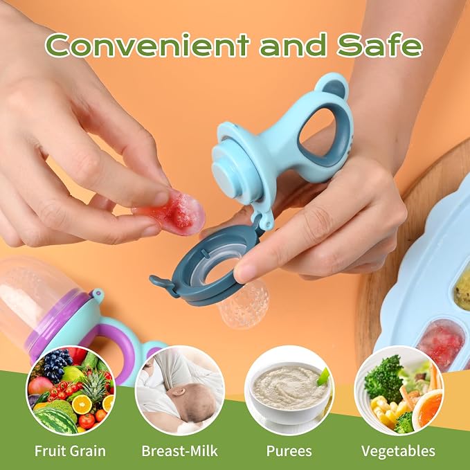 Baby Fruit Feeder Baby Breastmilk Popsicle Molds, Food Freezer Tray Storage - Image 2