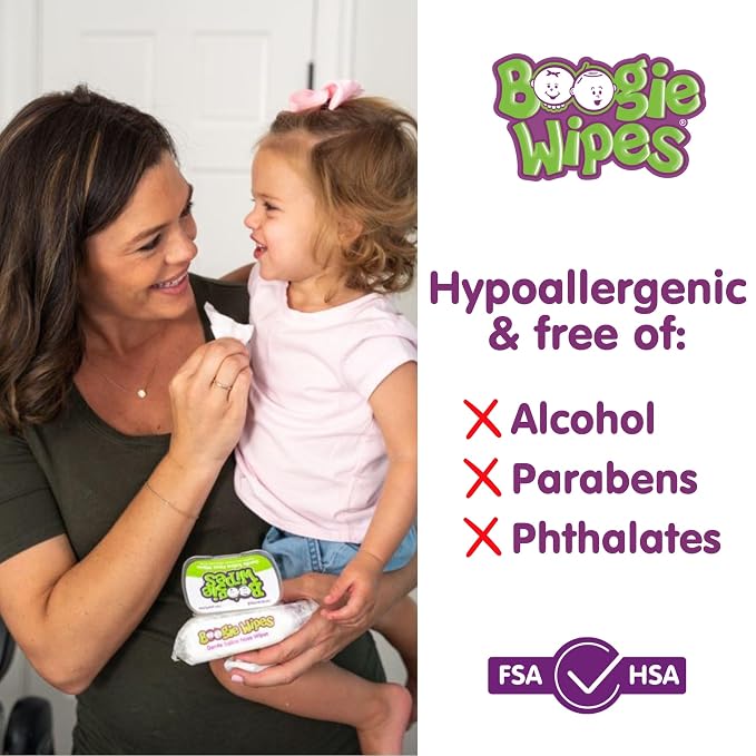 Saline Nose Wipes by Boogie, for Baby & Kids, Hand & Body, Made - Image 4