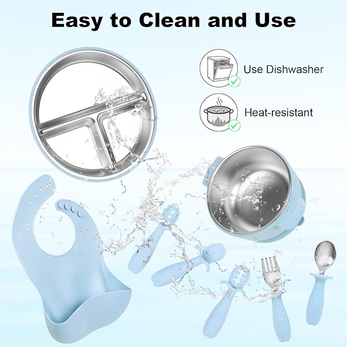 Stainless Steel Kids Plates And Bowls - Image 6