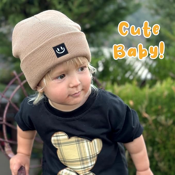 3 Packs Baby Beanie Cute Toddler Beanies Kids Winter Hat Boys Girls Warm Knit - Image 6