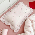 BuLuTu Cotton Muslin Kids Toddler Pillowcase Cherry Pattern, Soft Travel Pillow by BuLuTu