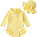 YOUNGER TREE Infant Baby Girls Swimsuit Long Sleeve Swimsuits One Piece by YOUNGERTREE