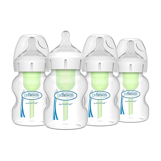 Dr. Brown's Natural Flow Anti-Colic Options+ Wide-Neck Baby Bottles 5 oz/150 mL by DrBrowns