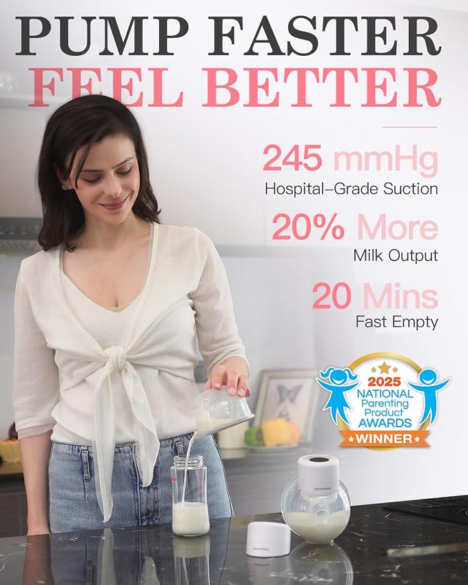 Wearable Breast Pump S12, Hands Free Wearable Breastfeeding Pump - Image 2