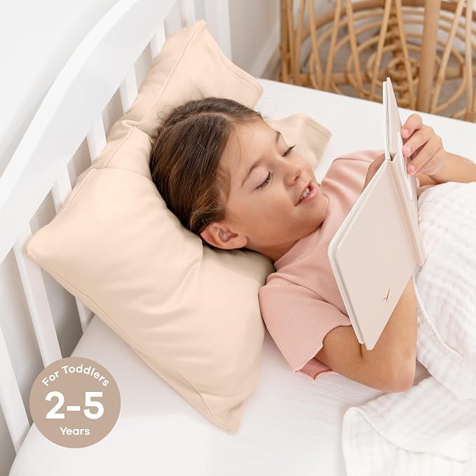 Comfy Cubs Toddler Pillow with Cotton Pillowcase, 13 x 18 in - Image 4