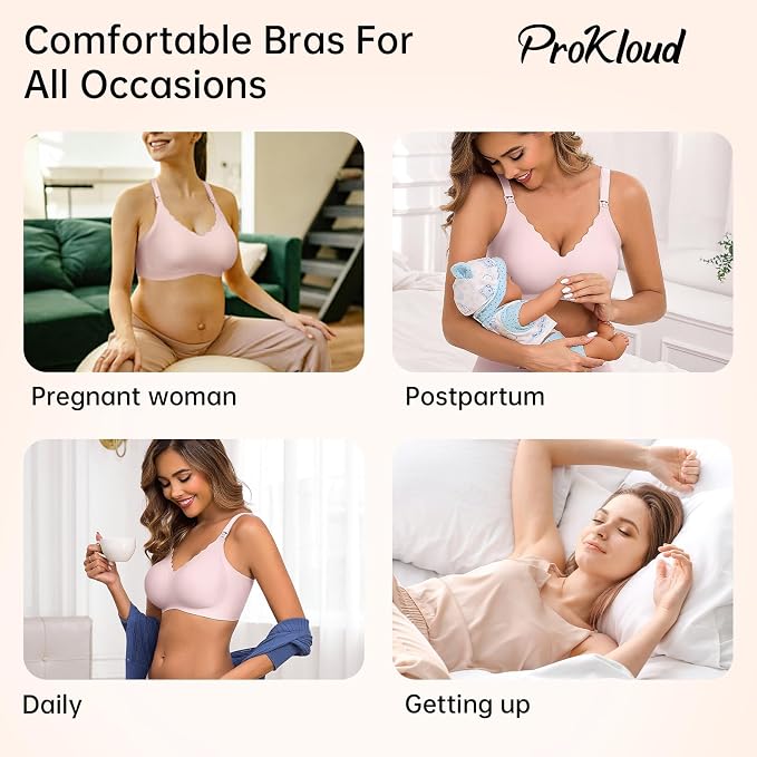 Nursing Bras for Breastfeeding Seamless Supportive Maternity Bras Women Comfort - Image 5