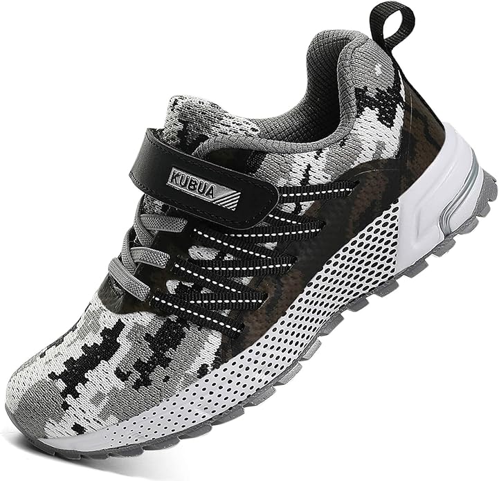 KUBUA Kids Sneakers for Boys Girls Running Tennis Shoes Lightweight Breathable by KUBUA