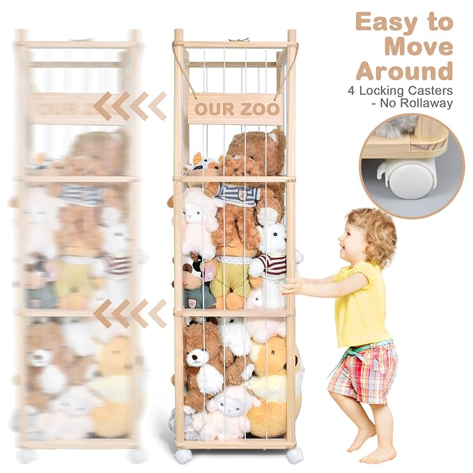 Stuffed Animal Storage, Wood Stuffed Animal Zoo Storage - Image 7