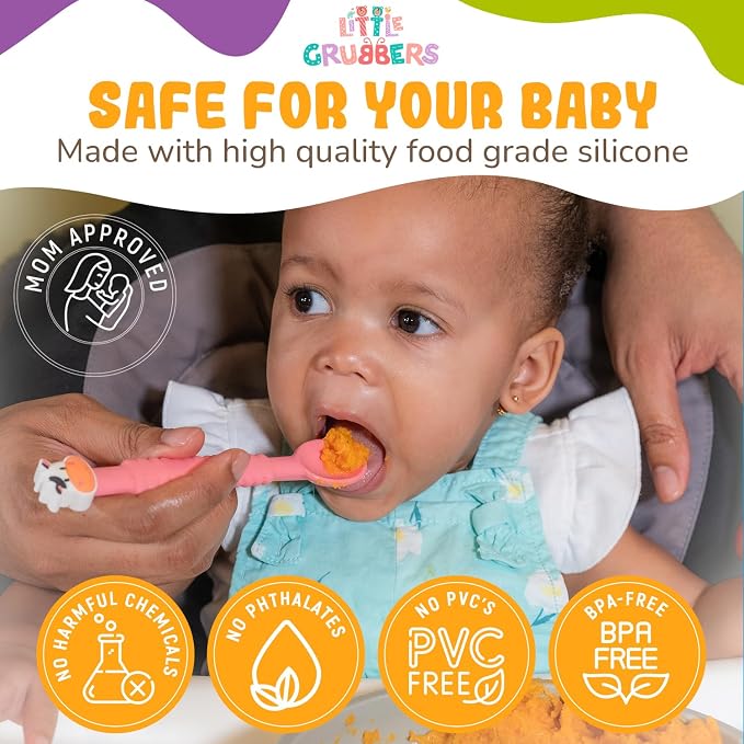 3-in-1 Silicone Baby Spoon Self Feeding 6+ Months - Image 3