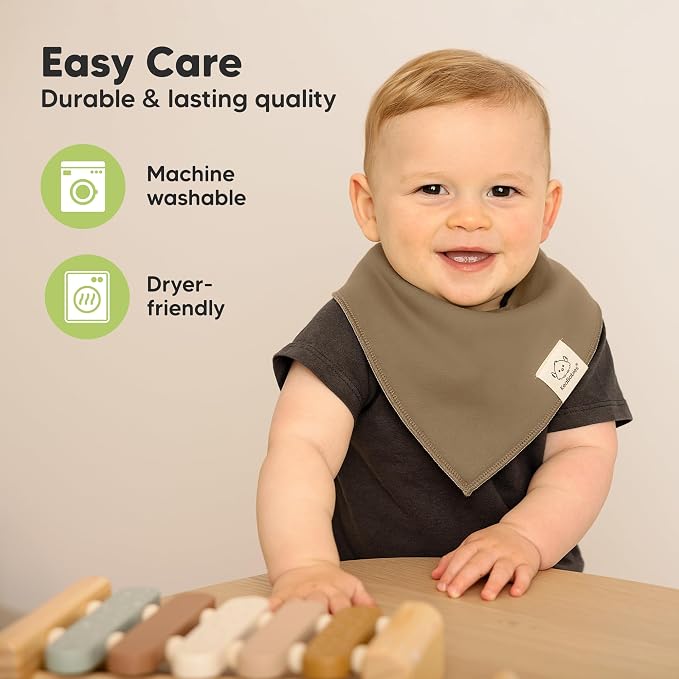8-Pack Organic Baby Bandana Bibs - Image 7
