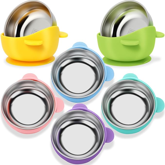 Nuogo 6 Pcs Stainless Steel Baby Bowls by Nuogo