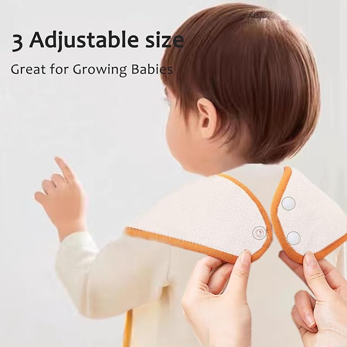 Bibs, Extra large bibs for Toddlers, Towel Bibs, Waterproof and super absorbent. - Image 3