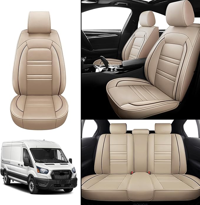Seat Covers for Ford Transit 2014-2024 | 5-Seats Leather Seat Covers - Image 2