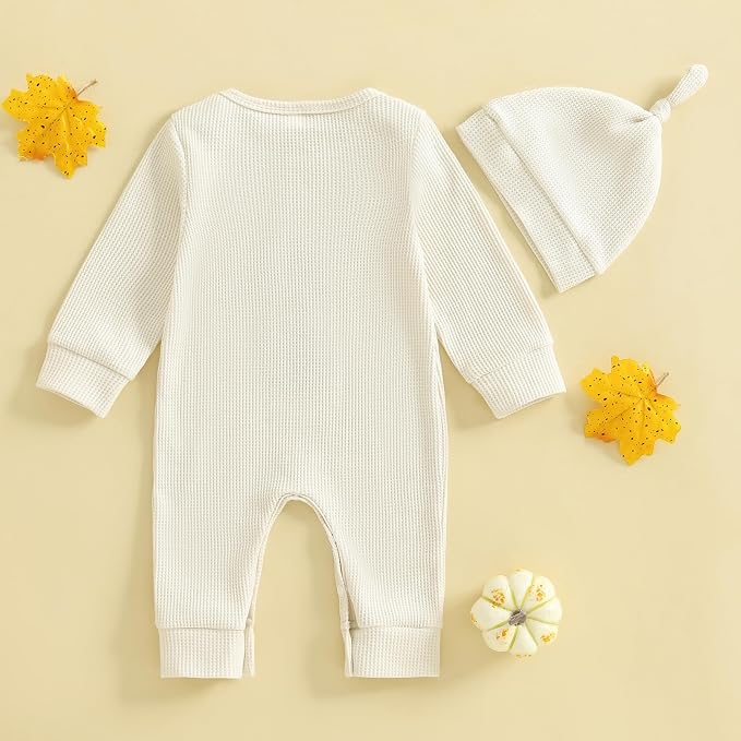 Newborn Infant Baby Boy Halloween Outfit Little Pumpkin Embroidery Romper - Image 4