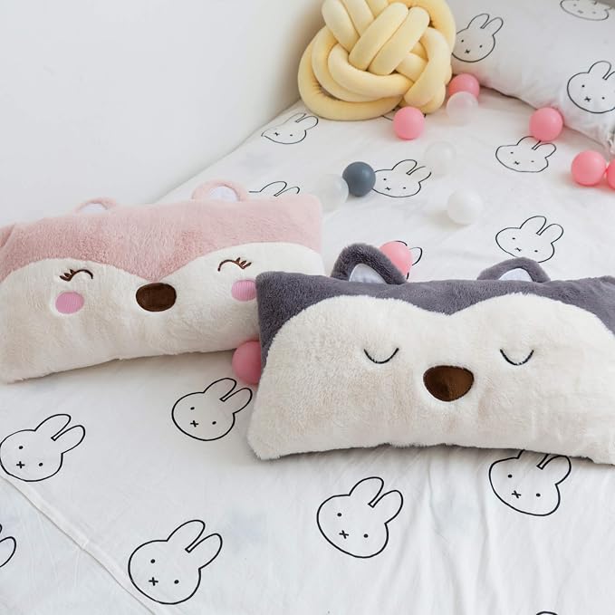 Stuffed Animal Lumbar Pillow, Super Soft Plush Cuddle Throw Pillow - Image 5