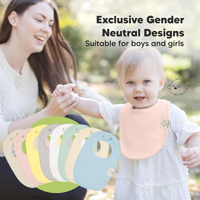 8-Pack Organic Baby Bibs for Boys, Girls - Image 6