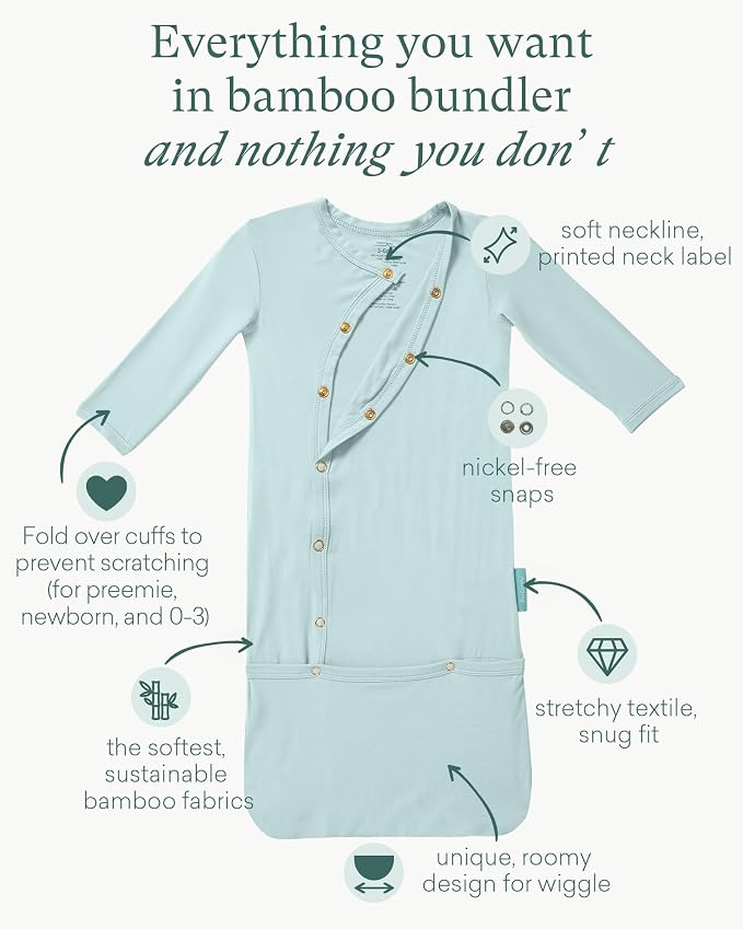 PurComfy Supersoft Baby Sleeper Gowns, Premium Bamboo Viscose Infant Nightgown - Image 2