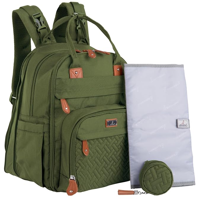 BabbleRoo Extra Large Diaper Bag Backpack, Expandable Baby Bag by BabbleRoo