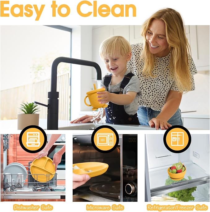 Baby Led Weaning Supplies, 17 Piece BPA-Free Silicone Feeding Set, Eating - Image 6