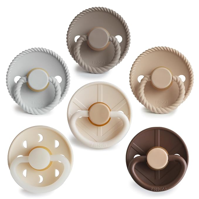 FRIGG Natural Rubber Baby Pacifier 6-Pack Earthy Wonder | Made in Denmark | by mushie