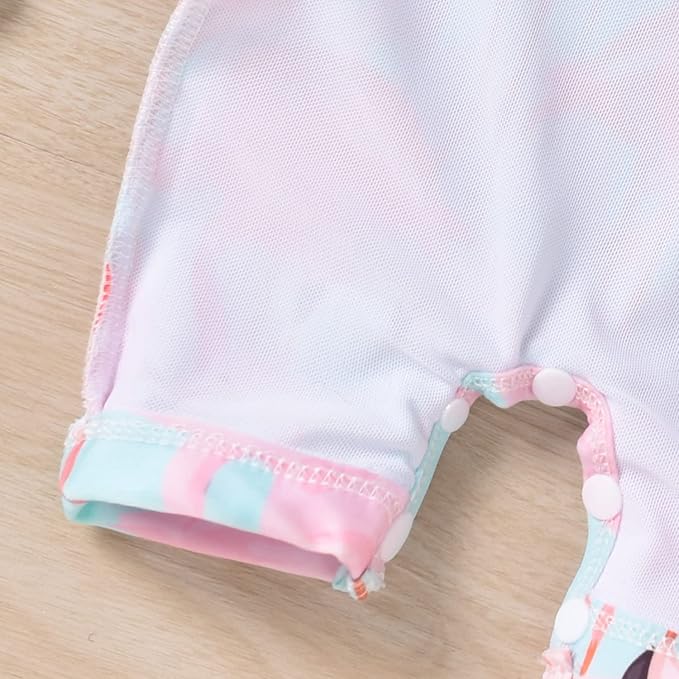 Aalizzwell Baby Girls Long Sleeve One Piece Bathing Suit - Image 7