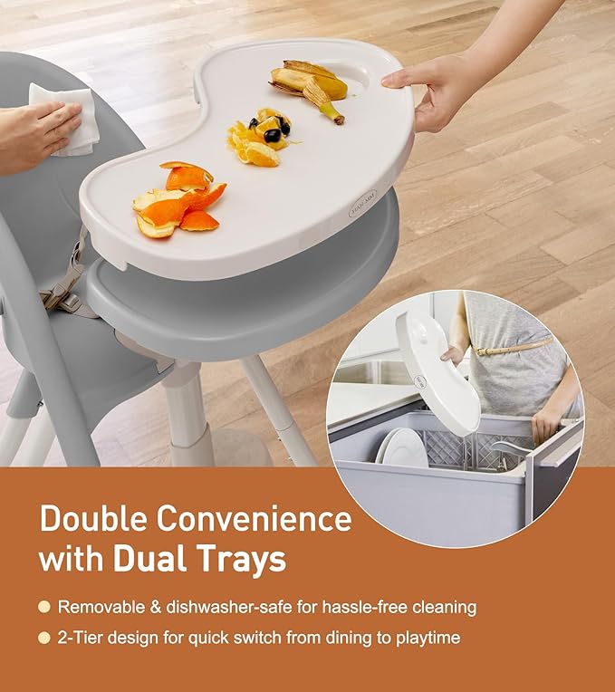 Funny Supply 3-in-1 Cute Folding High Chair, High Chairs - Image 2