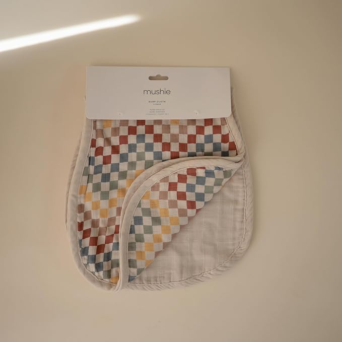 mushie Muslin Baby Burp Cloths | 100% Organic Cotton - Image 2